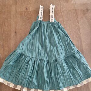 Girl's Teal Sleeveless Dress Size 7-8 Years